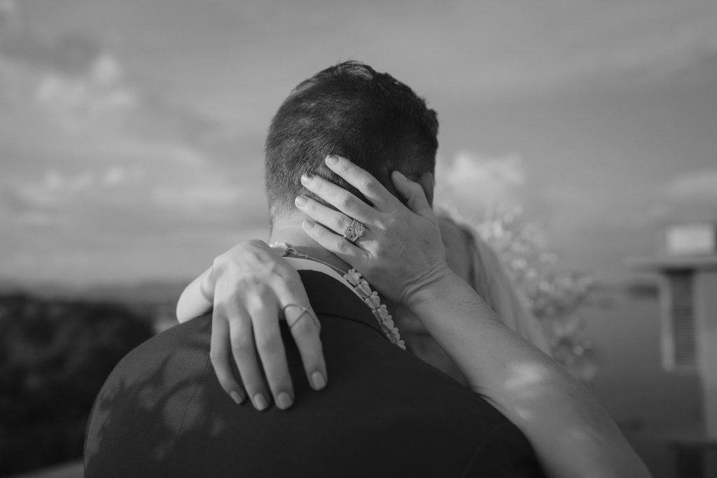 Wedding photographer Cape Cod captures wedding portrait during sunset