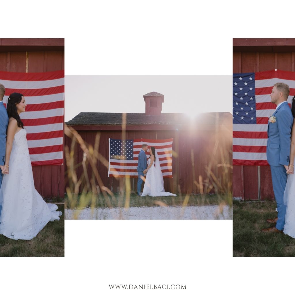 Portraits with the bride and groom at the legendary red barn at the Willowbend County Club.