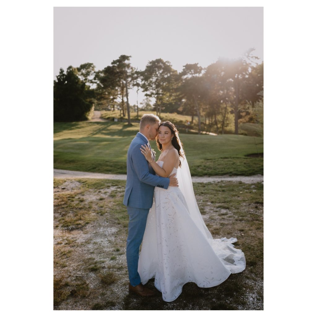 Cape Cod wedding photographer takes portrait at luxury wedding venue.