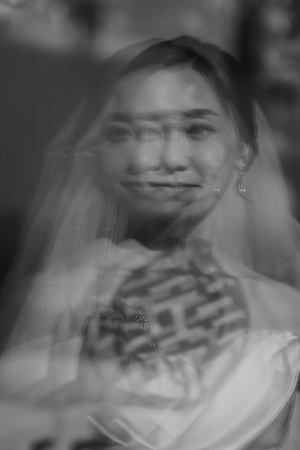 cinemactic wedding portrait of chinese bride